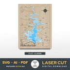 Broken Bow Lake Oklahoma Laser Cut File