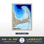 Cape Cod Massachusetts Laser Cut File
