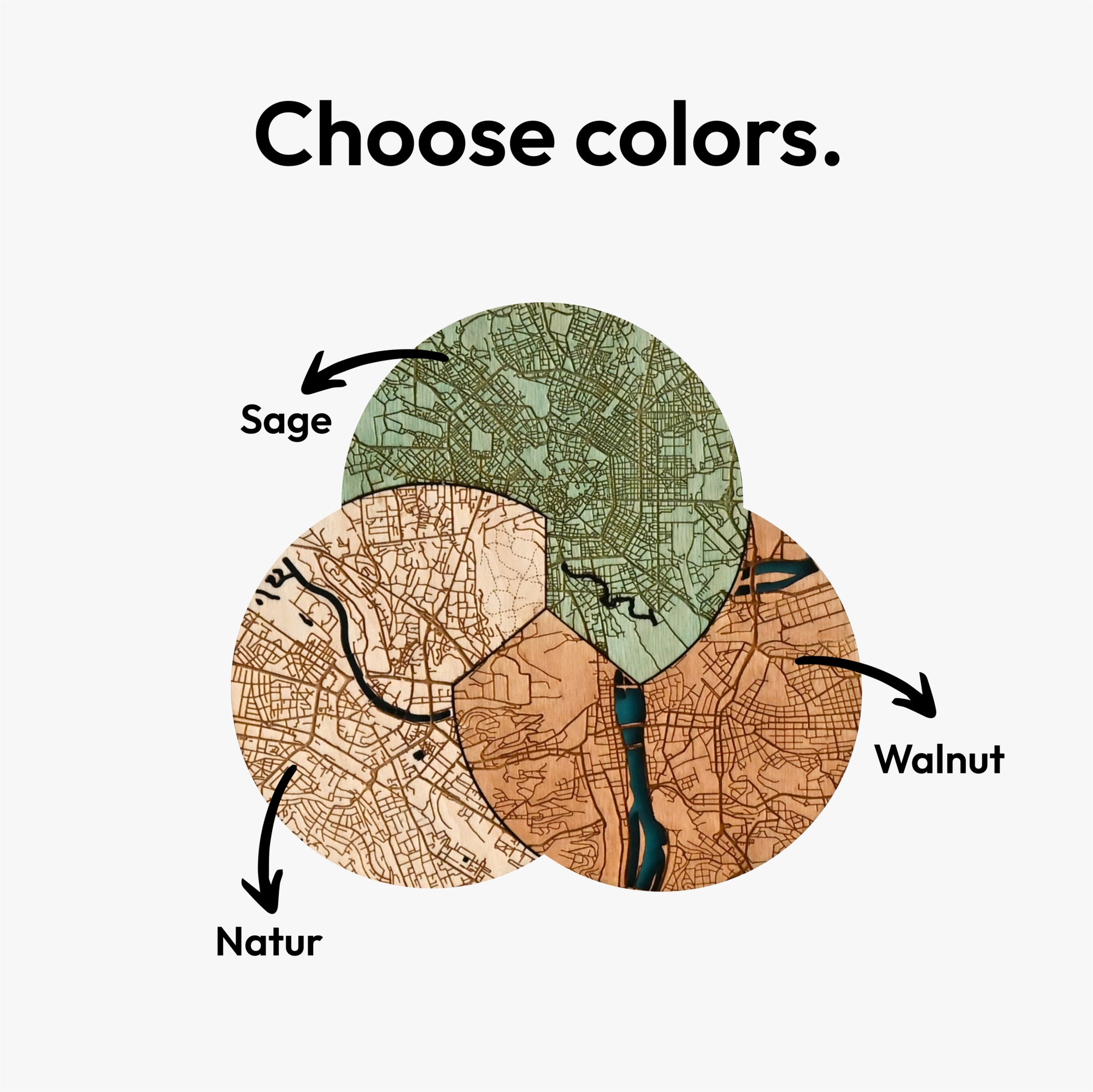 Personalized Wooden Infinity Map - Custom Infinity Frame Map Gift for Housewarming & Friend