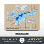 Island Lake Reservoir Minnesota Laser Cut File