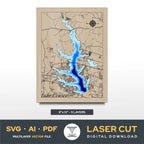 Lake Conroe Texas Laser Cut File