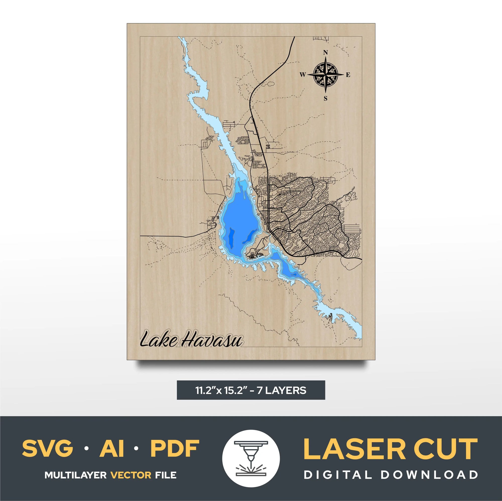 Lake Havasu Arizona Laser Cut File