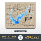 Lake Ray Roberts Texa Laser Cut File