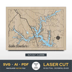 Lake Sinclair Georgia Laser Cut File