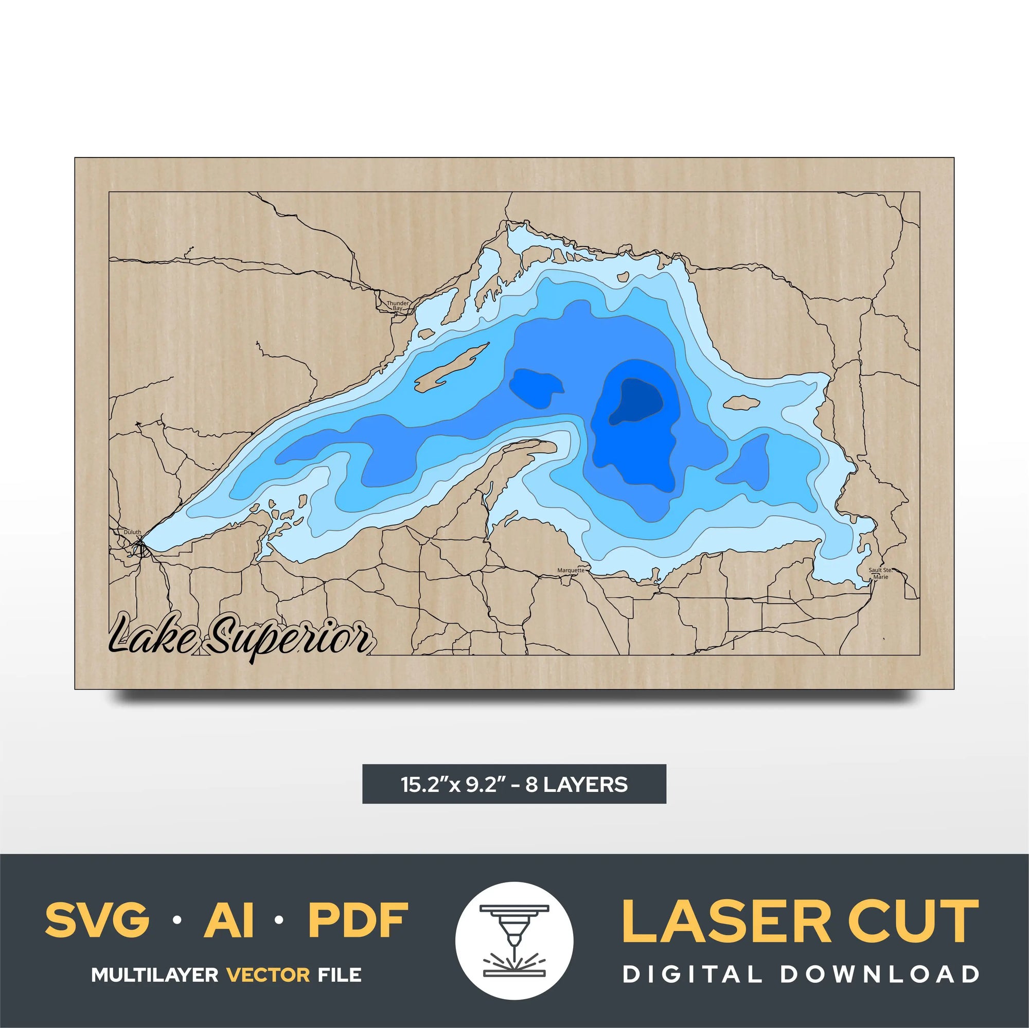 Lake Superior Laser Cut File