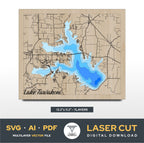 Lake Tawakoni Texas Laser Cut File