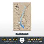 Lake Tillery North Carolina Laser Cut File
