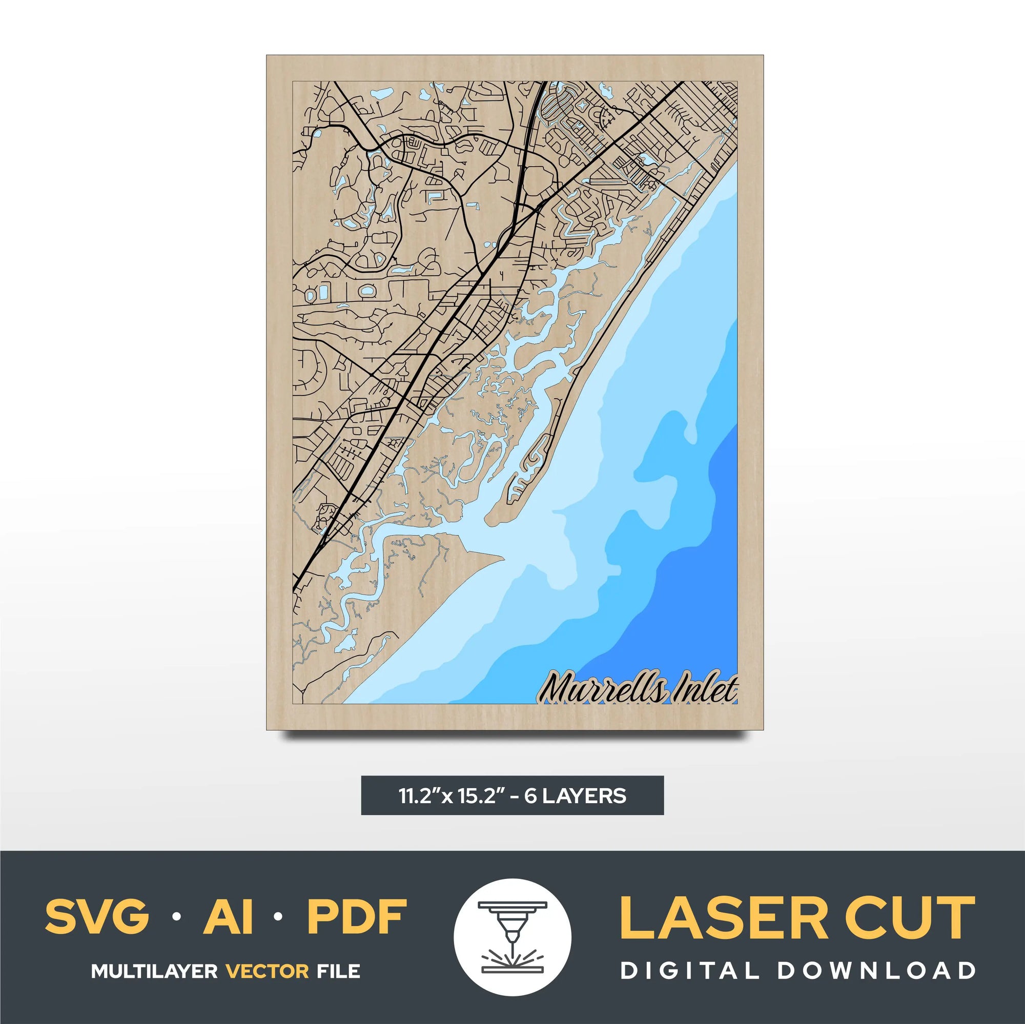 Murrells Inlet Laser Cut File