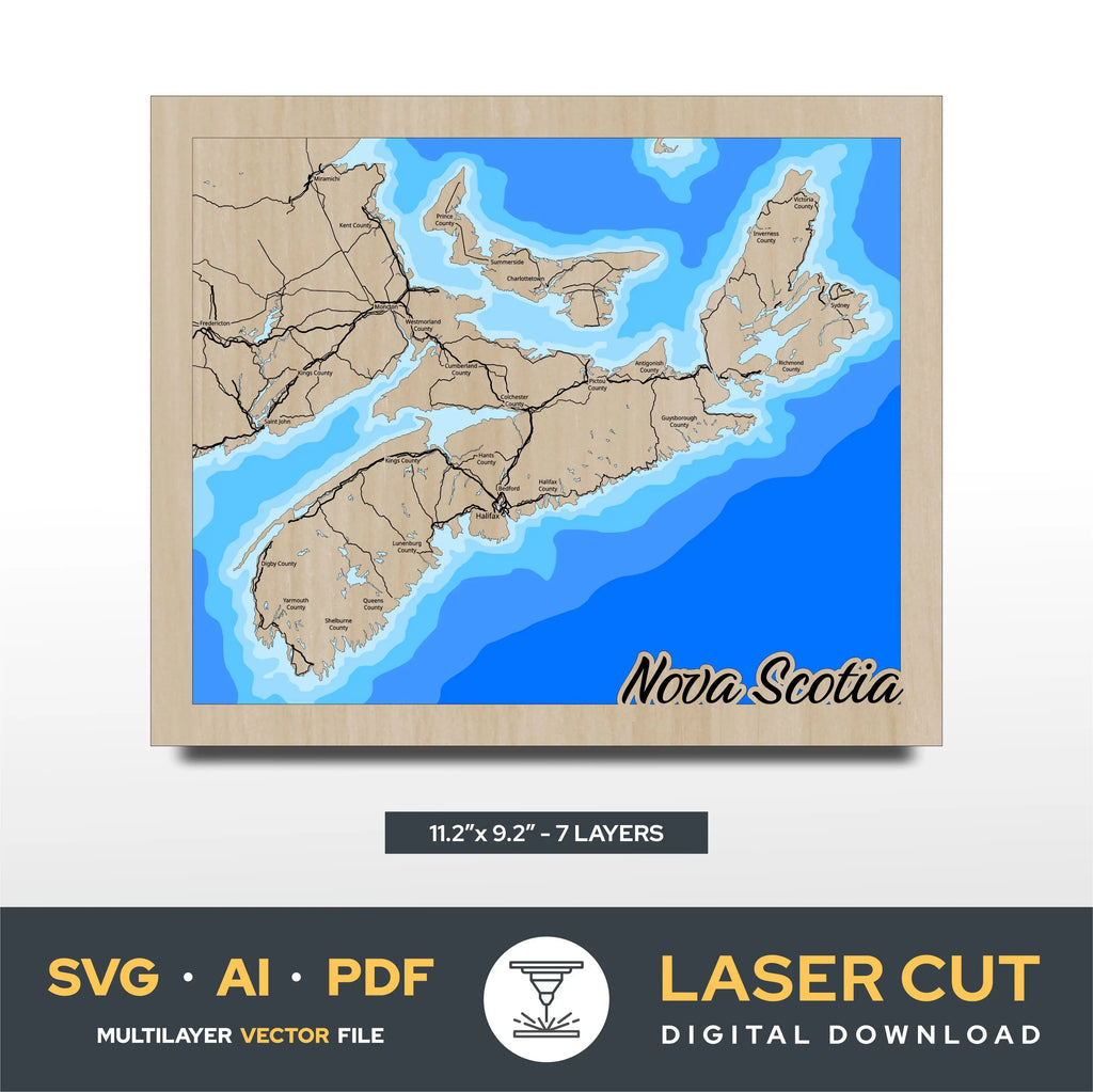 Nova Scotia Laser Cut File
