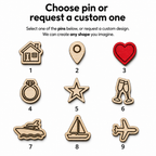 Personalized Wooden Heart Map - One Location Gift for Weddings & Couples
