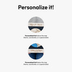 Personalized Wooden Heart Map - One Location Gift for Weddings & Couples