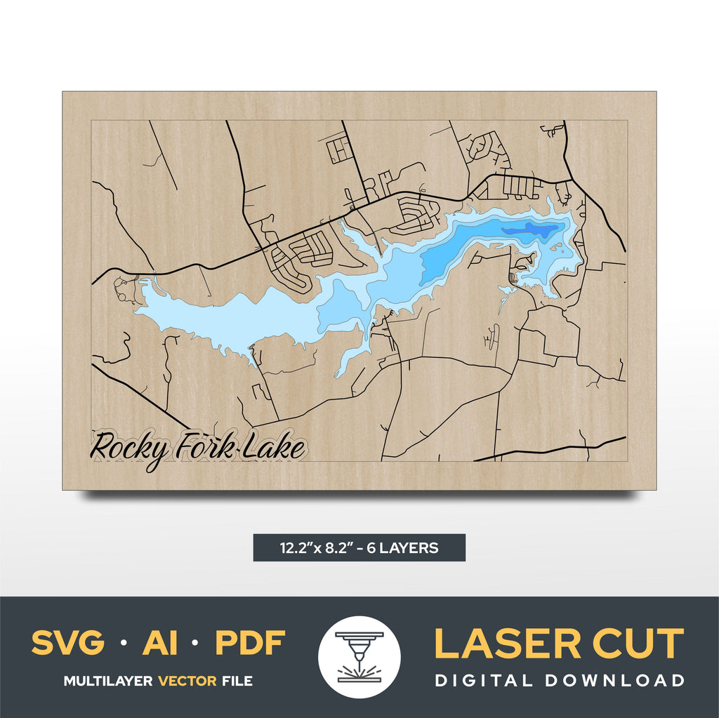 Rocky Fork Lake Ohio Texas Cut File