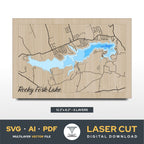 Rocky Fork Lake Ohio Texas Cut File