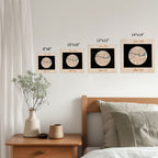 Personalized Wooden Circle Map – One Location Custom Gift for Couples, Housewarming & Friends
