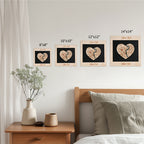 Personalized Wooden Heart Map - One Location Gift for Weddings & Couples