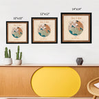 Personalized Wooden Circle Map Puzzle - Three Locatios Frame Gift for Weddings & Couples