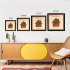 Personalized Wooden House Map - Custom Home Map Gift for Housewarming & New Home